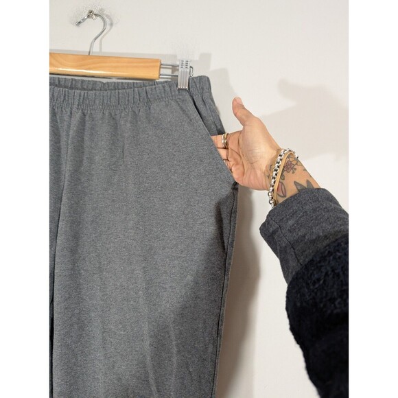 L.L. Bean Women Pull On Elastic Waist Sweatpants Grey Sz L Petite Casual Joggers - Picture 4 of 7